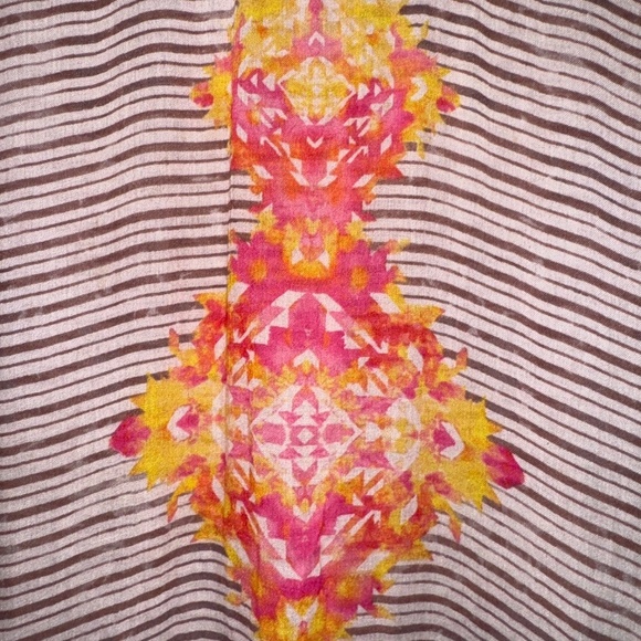 Free People High Low Sunrise Striped Floral Cover Up Dress Size Small - Picture 4 of 9